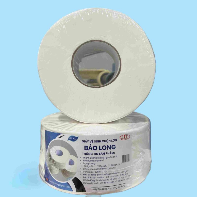 giấy vệ sinh cuộn lớn 2 lớp Bảo Long
